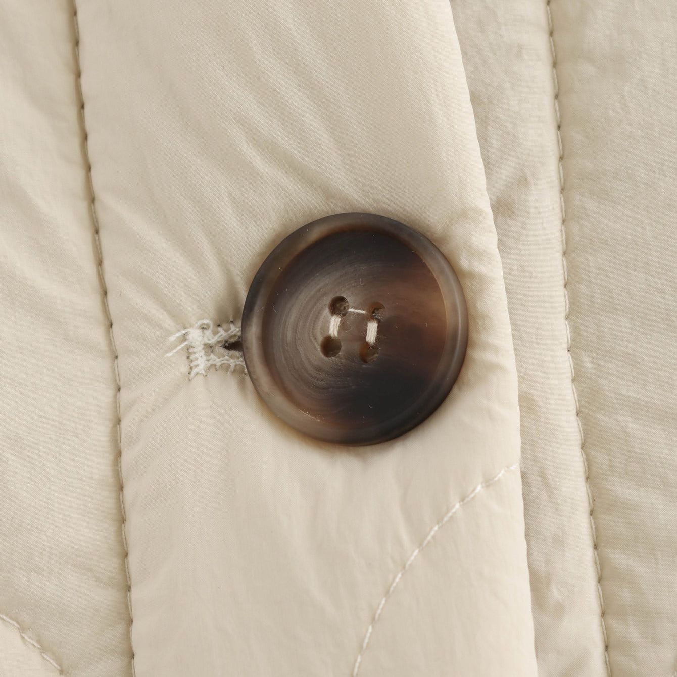 Brown button detail on All Match Leopard Print Cotton Coat, a stylish piece for fashion lovers