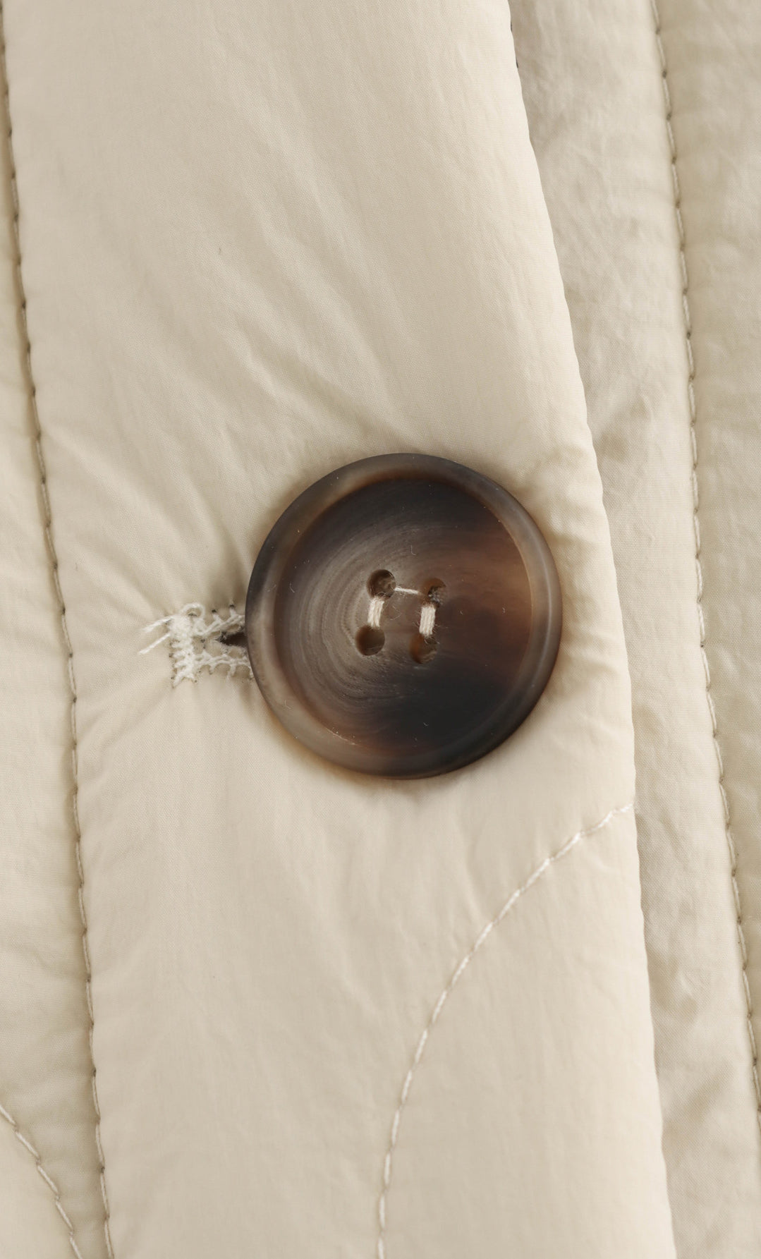 Brown button detail on All Match Leopard Print Cotton Coat, a stylish piece for fashion lovers