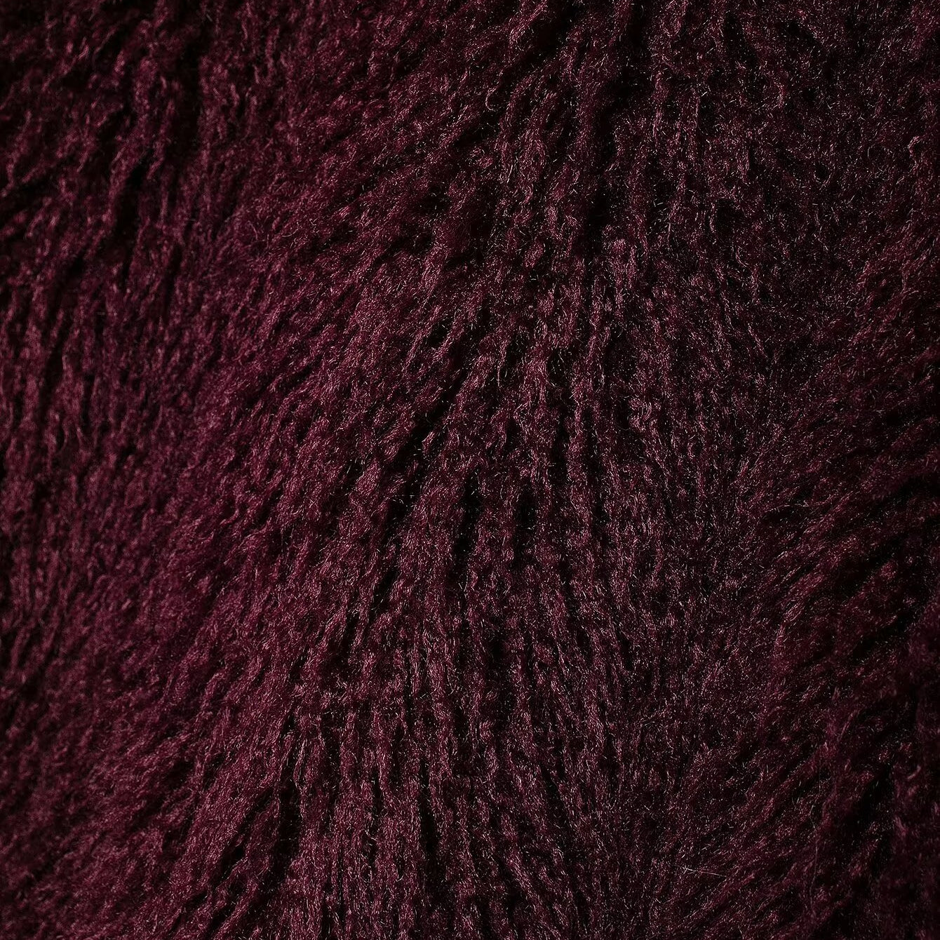 Soft dark red faux fur fabric showcasing luxurious langry fashion for the Faux Fur Effect Mid Length Coat