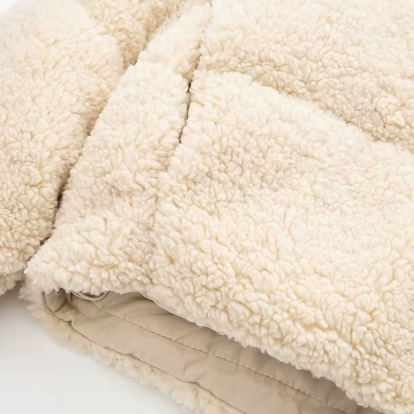 Wool Cotton Padded Warm Short Coat