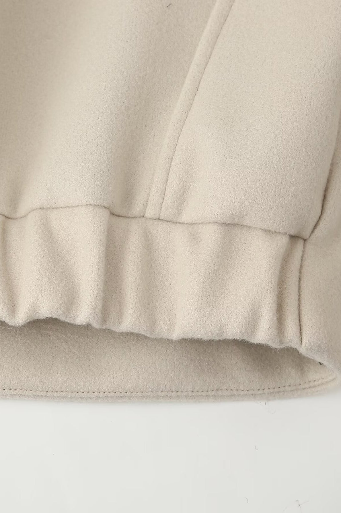 Cream-colored cotton single breasted Langry fashion jacket sweatshirt