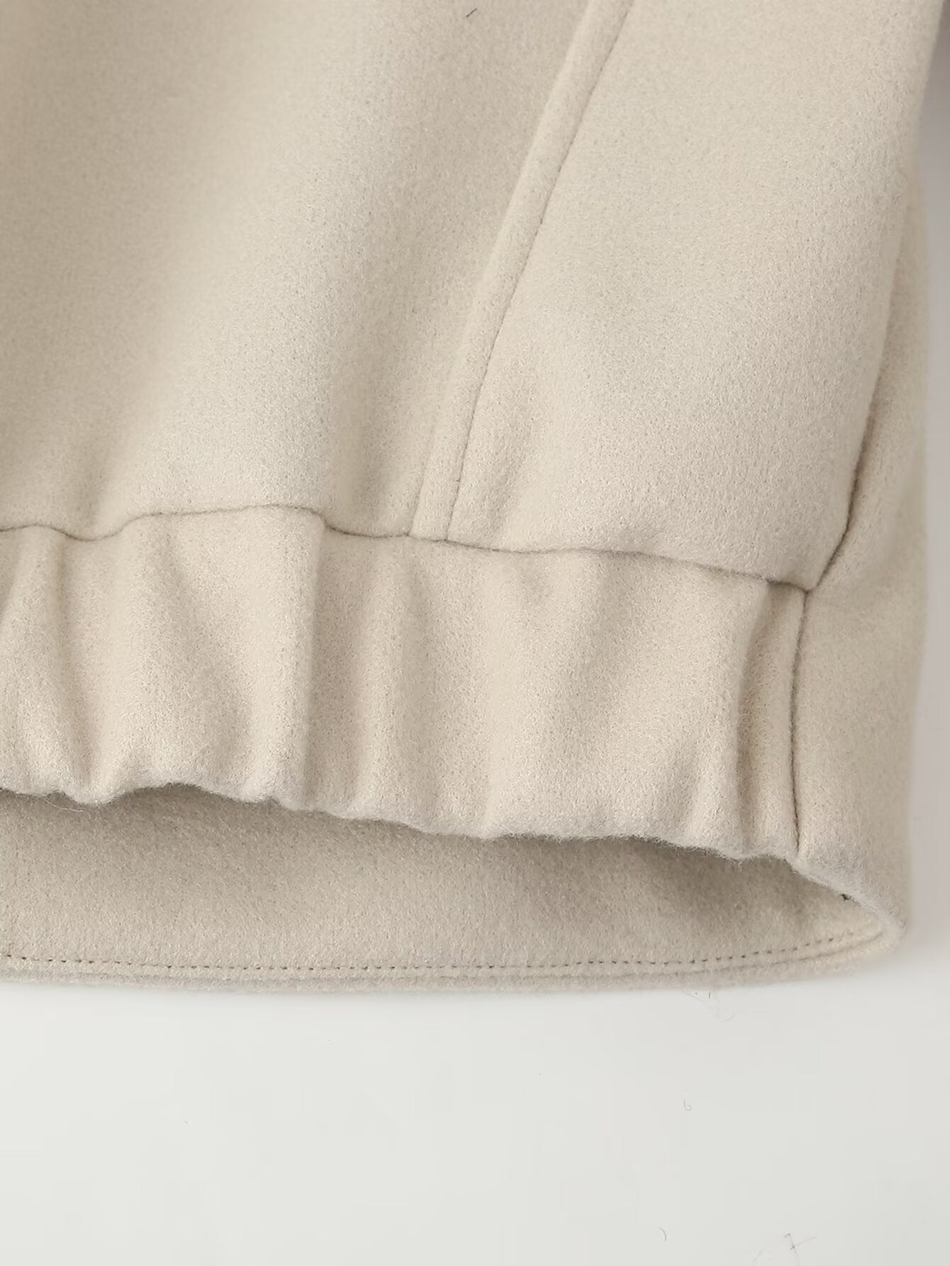 Cream-colored cotton single breasted Langry fashion jacket sweatshirt