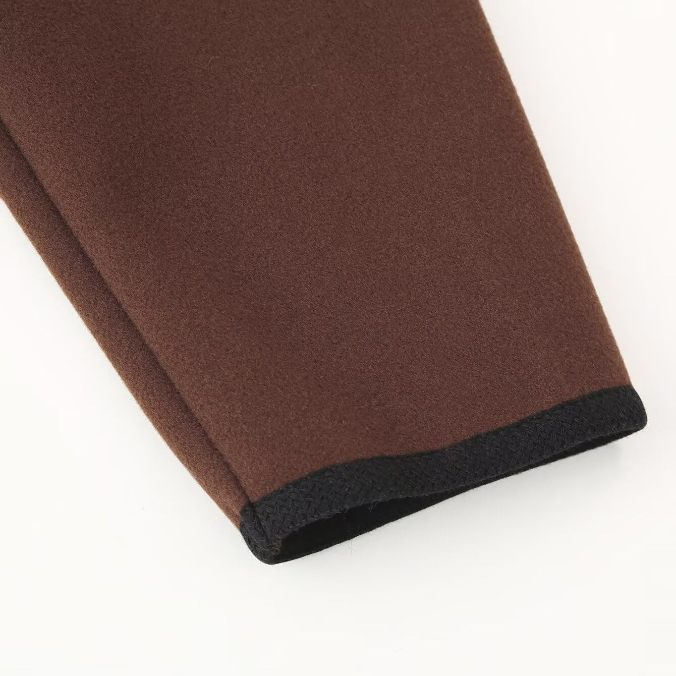 Langry fashion brown leather wallet with black edge detailing