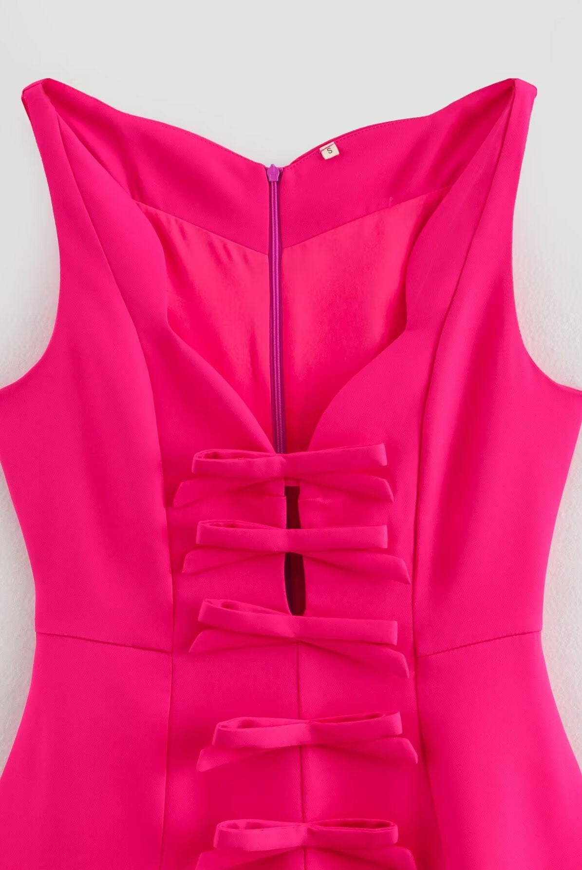 Bright pink fashion dress with bow details from Stereo Bowknot Decoration collection