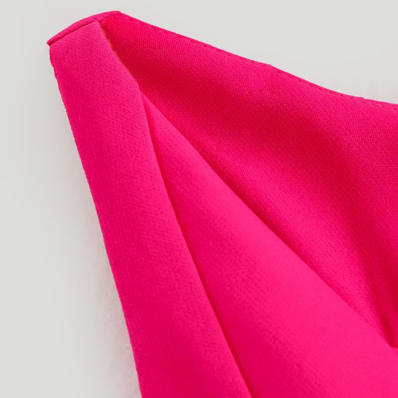 Bright pink draped fabric on Stereo Bowknot Decoration Dress showcasing stylish langry fashion and ملابس