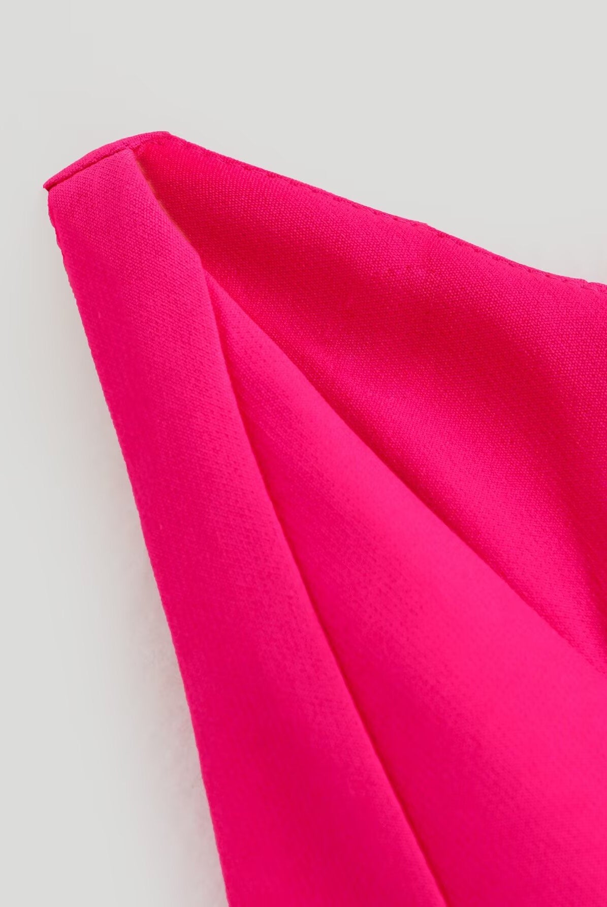 Bright pink draped fabric on Stereo Bowknot Decoration Dress showcasing stylish langry fashion and ملابس