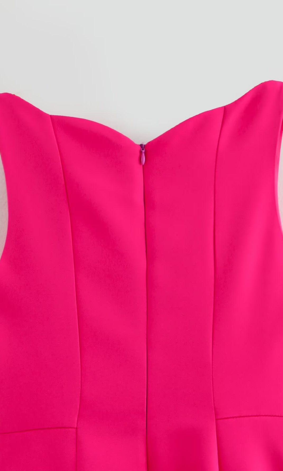 Hot pink back view of Stereo Bowknot Decoration Dress showcasing trendy fashion and ملابس