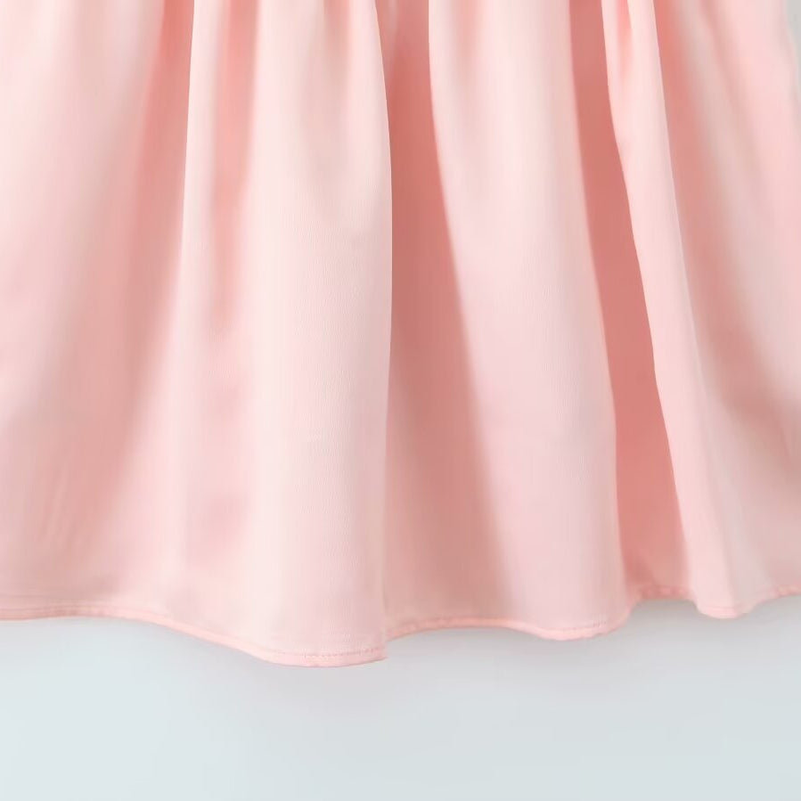 Pink gathered fabric detail of the Stunning Tight Fit Slim Fit Dress for elegant fashion
