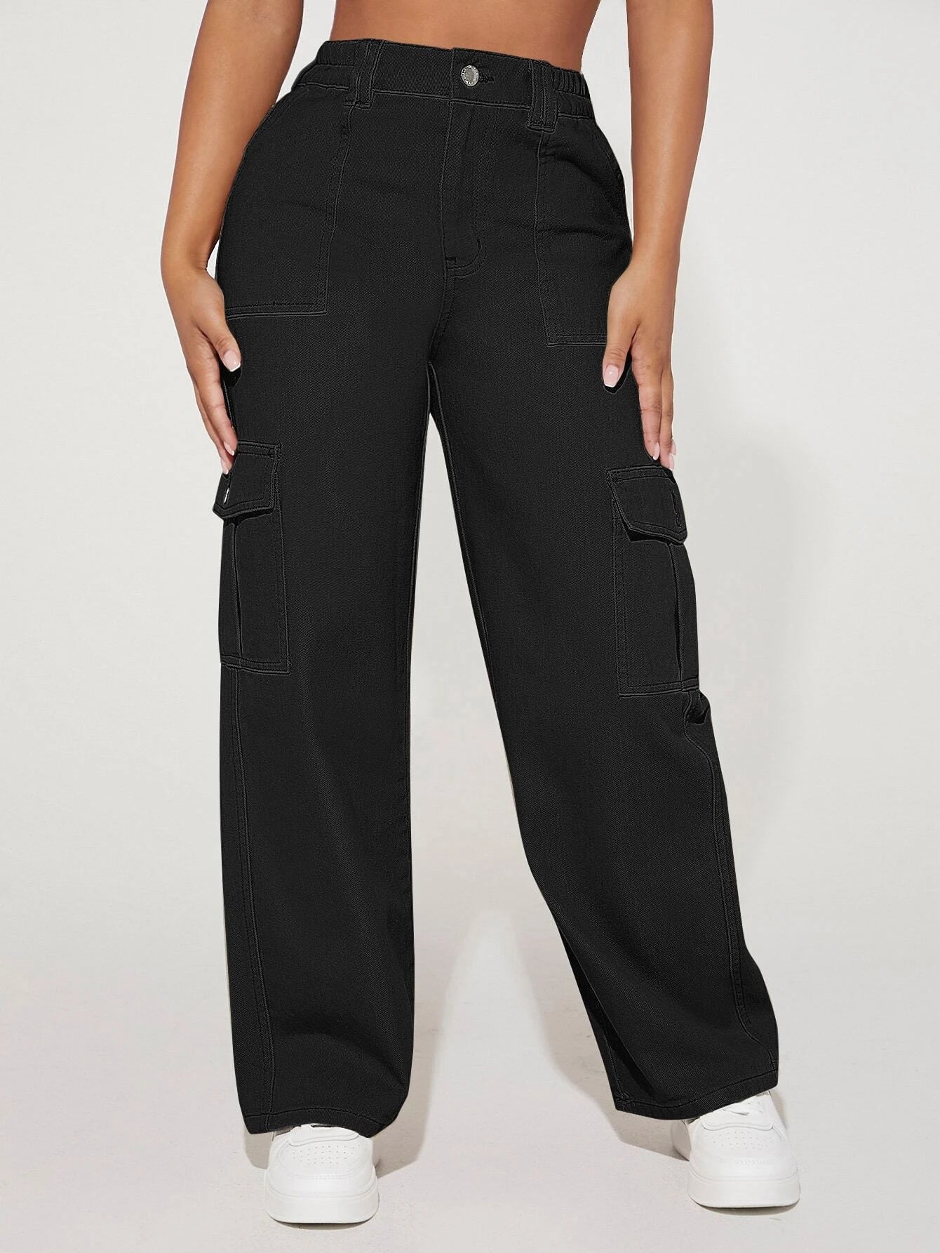 Black cargo pants from Cute Casual Pants, a stylish choice in langry fashion ملابس