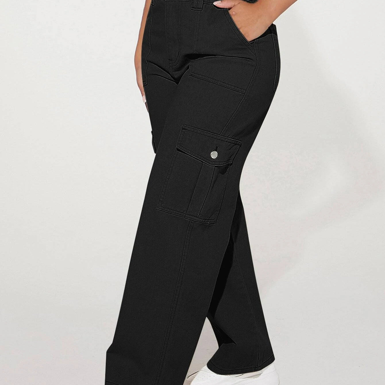 Black cargo pants from Cute Casual Pants, ideal for langry fashion and ملابس styles