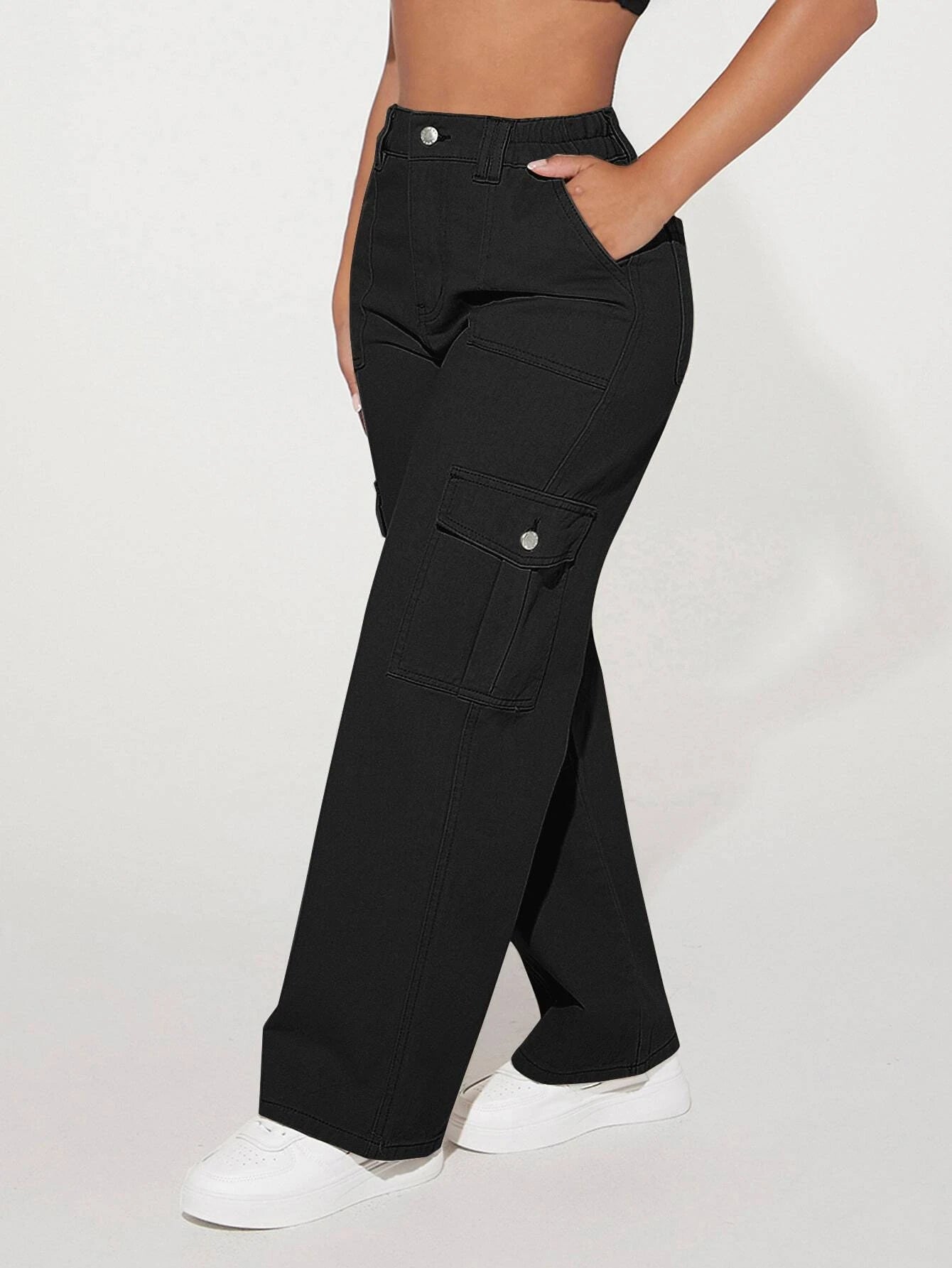 Black cargo pants from Cute Casual Pants, ideal for langry fashion and ملابس styles