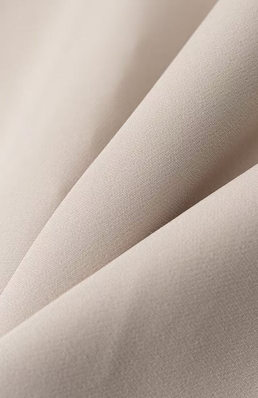 Elegant cream linen fabric in slim fit two-piece dress by Langry fashion