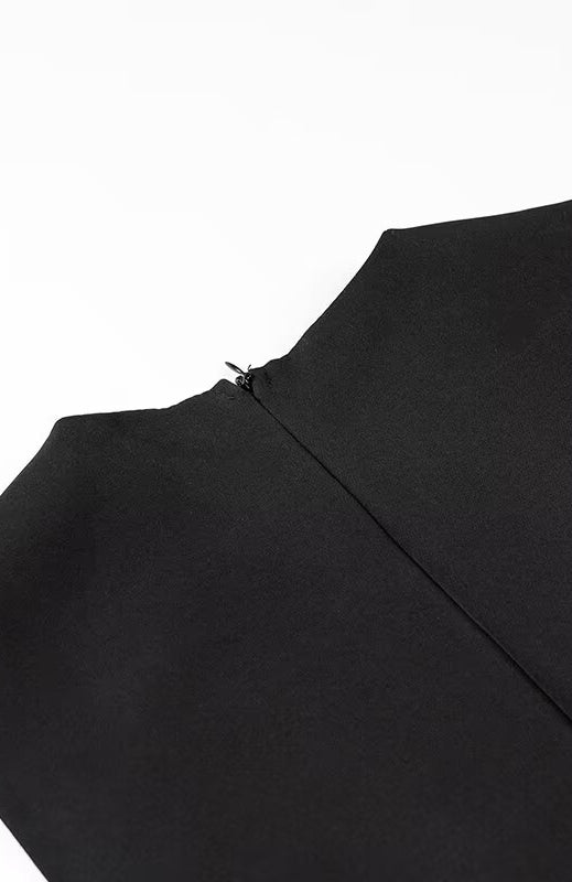 Elegant slim fit black zip-up jacket in Langry fashion ملابس