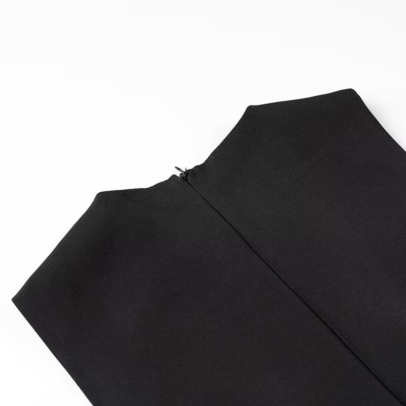 Elegant slim fit black zip-up jacket in Langry fashion ملابس