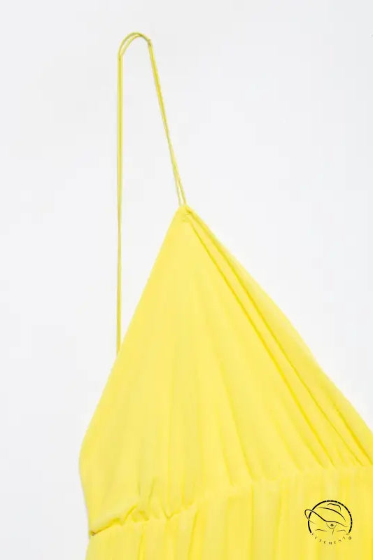 Beautiful Slim Fit High Waist v Neck Strap Backless Dress