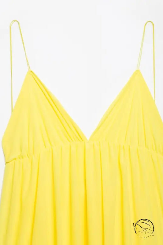 Beautiful Slim Fit High Waist v Neck Strap Backless Dress