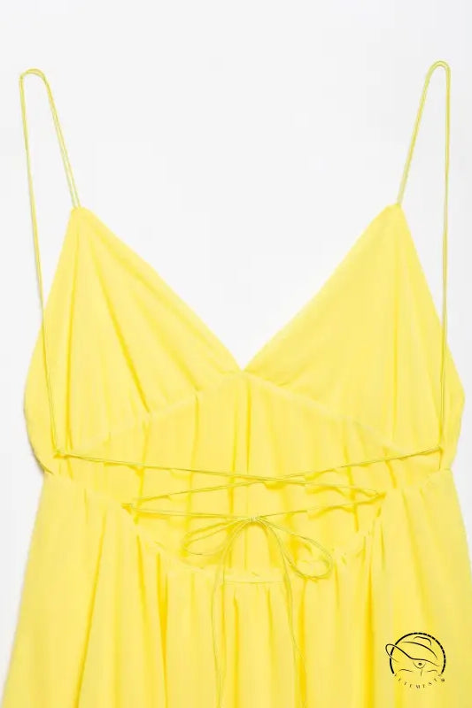 Beautiful Slim Fit High Waist v Neck Strap Backless Dress