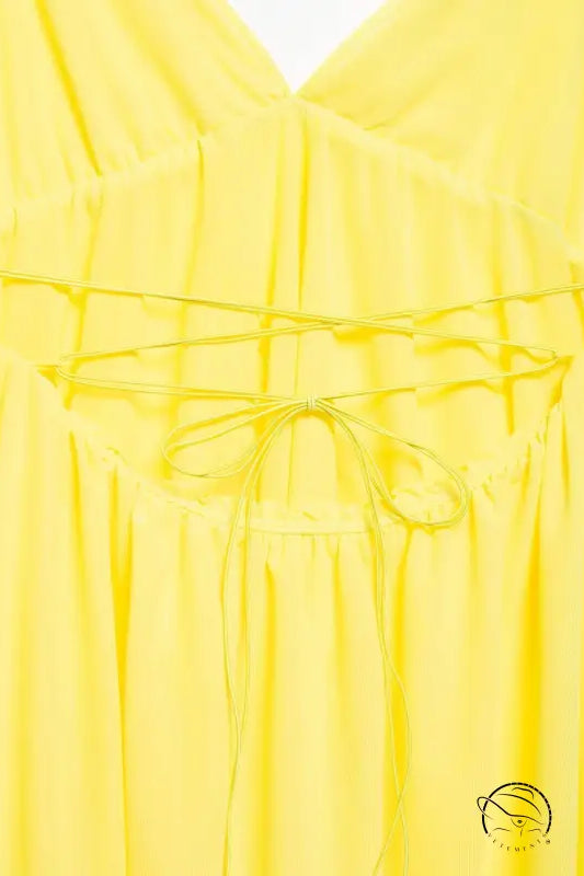 Beautiful Slim Fit High Waist v Neck Strap Backless Dress