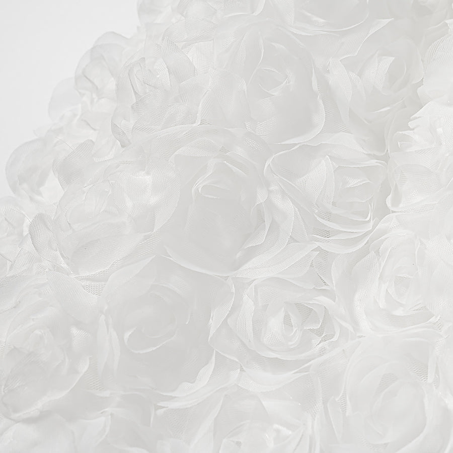 White feather boa with early spring floral three dimensional design