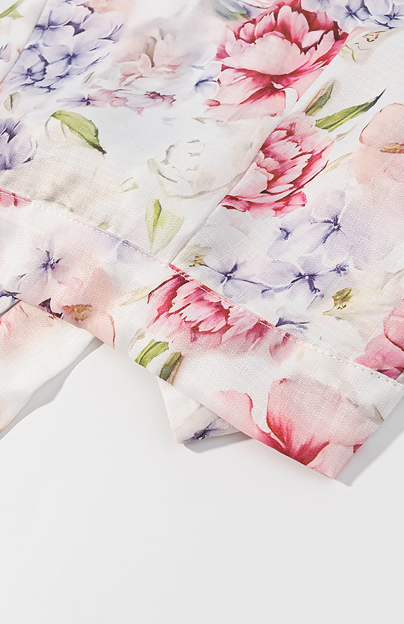 Langry fashion ملابس: floral leggings with pink purple blue flowers