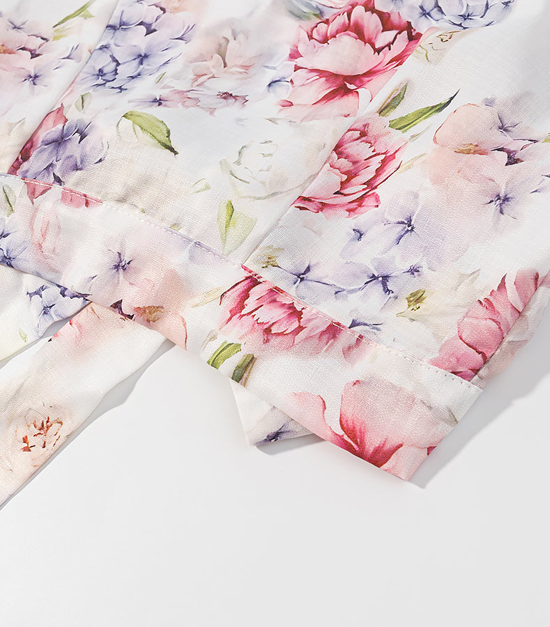 Langry fashion ملابس: floral leggings with pink purple blue flowers