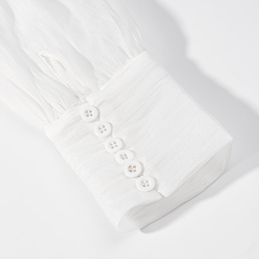 Vintage Collared Edge Deep Short Dress