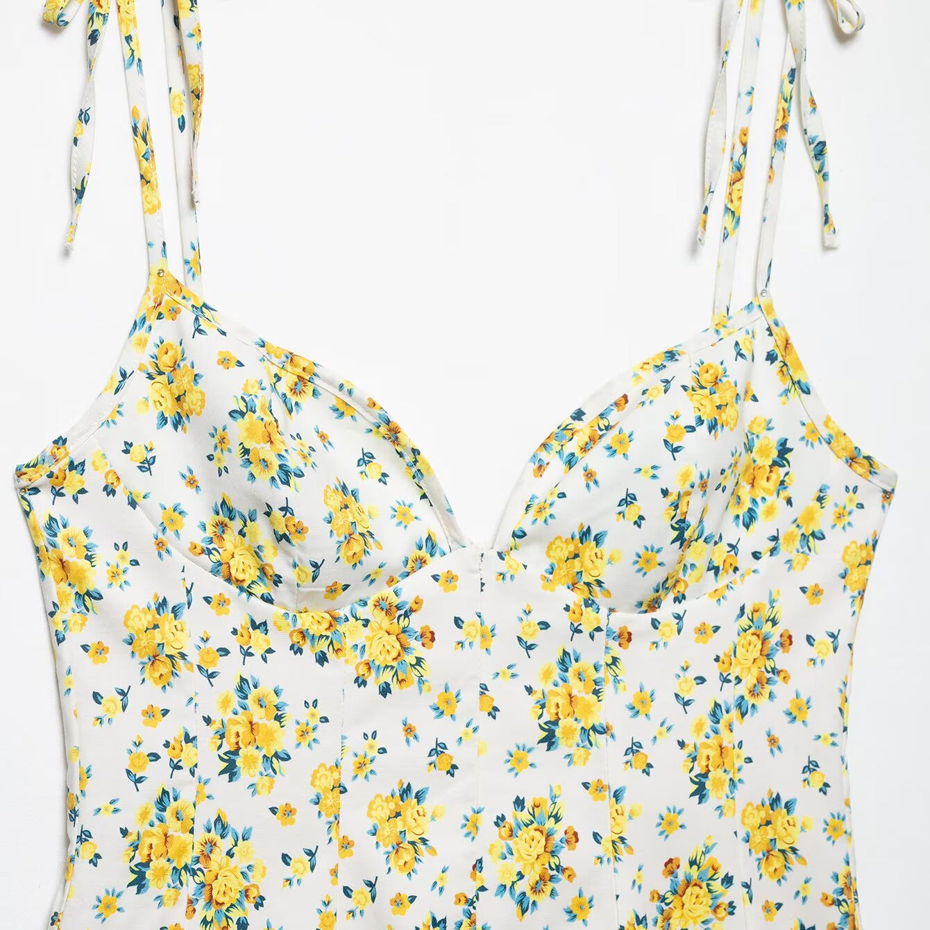 Langry fashion floral print poplin slimming dress with tank top