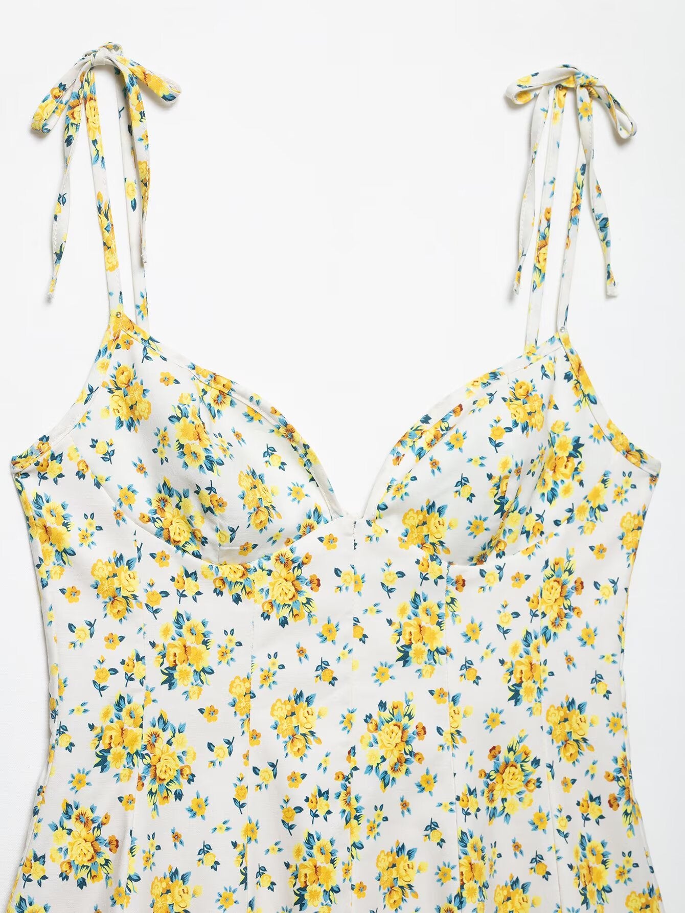 Langry fashion floral print poplin slimming dress with tank top