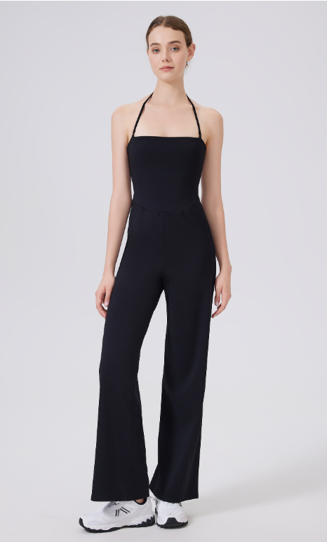 Yoga Chest Pad Halter Two Way Wear Sports Fitness Running one Piece Straight Leg Pants