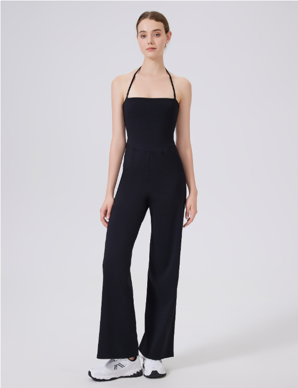 Yoga Chest Pad Halter Two Way Wear Sports Fitness Running one Piece Straight Leg Pants