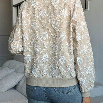 Jacquard Loose Slimming Office Casual Top Coat