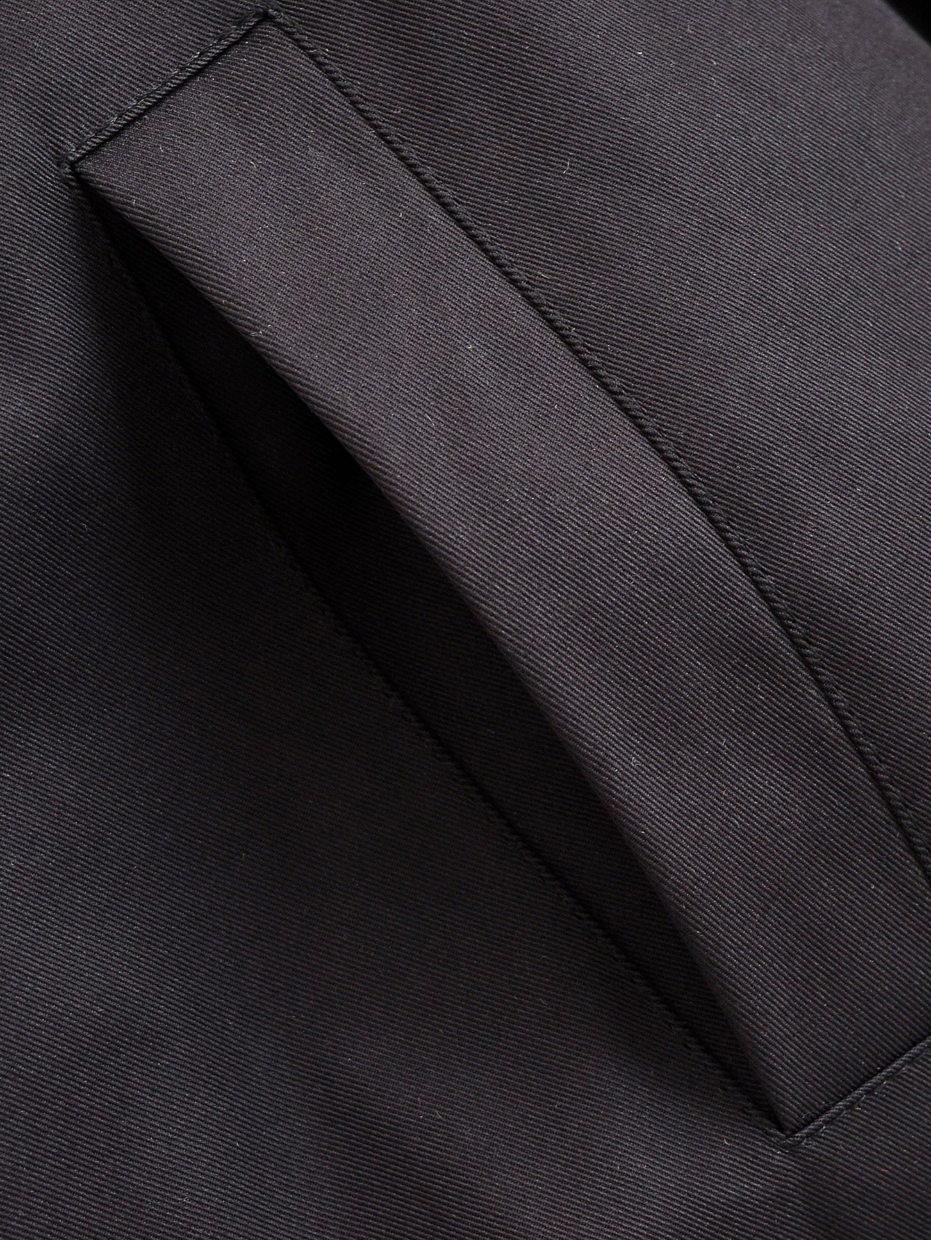 Langry fashion black wool pocket on office fur collar cotton jacket