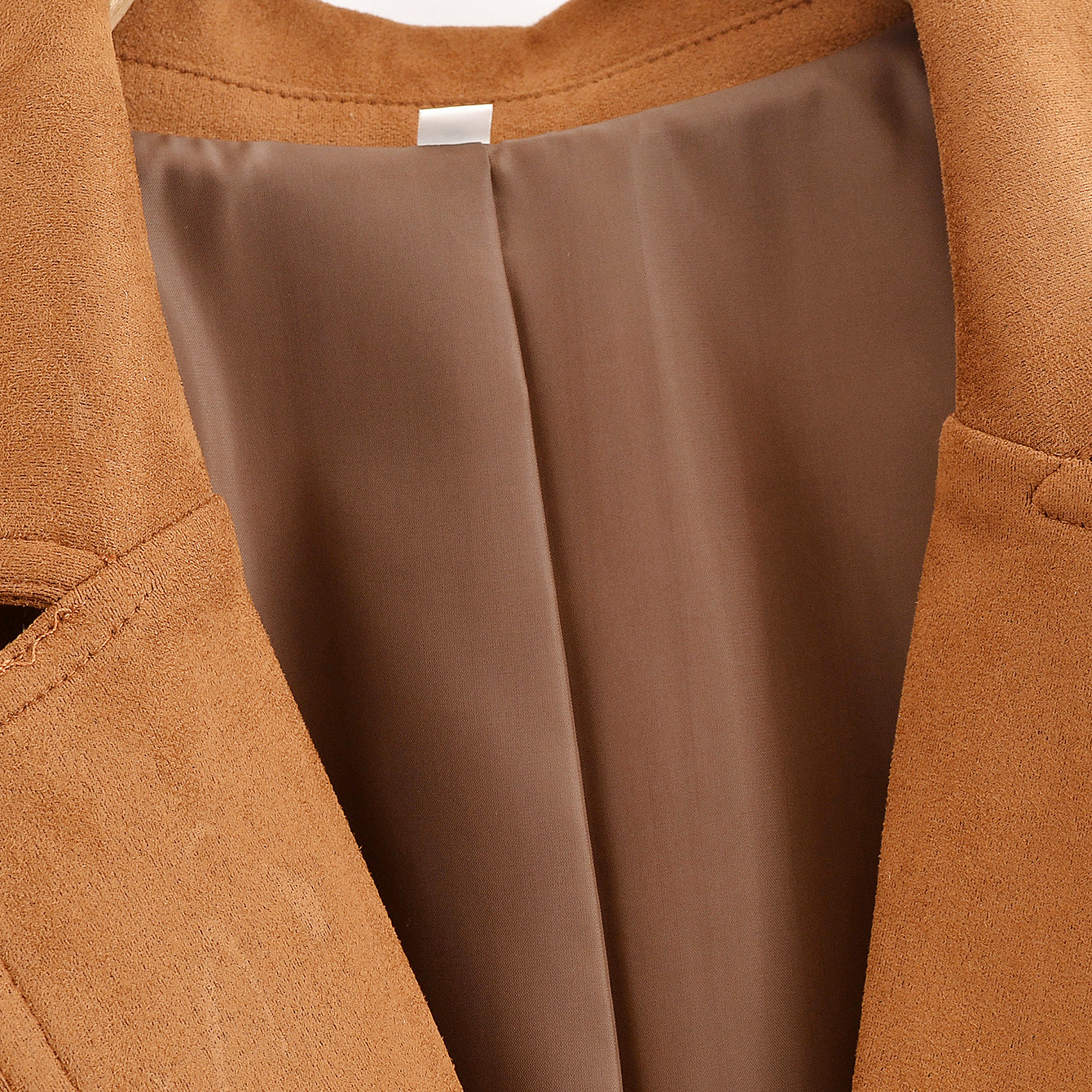 Elegant Langry lace-up camel suede blazer in fashion ملابس