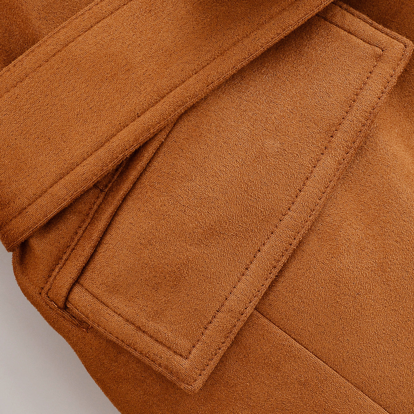 Elegant langry fashion brown quilted jacket with fur trim, ملابس suede blazer