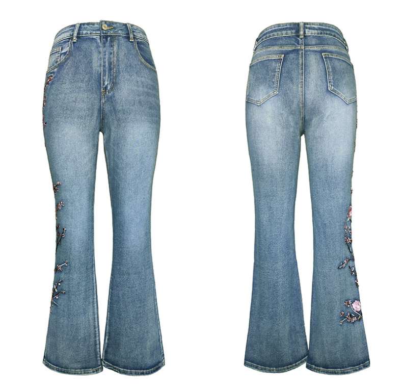 Retro High Waist Thickened Jeans