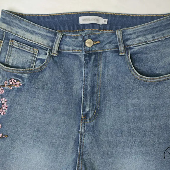 Retro High Waist Thickened Jeans