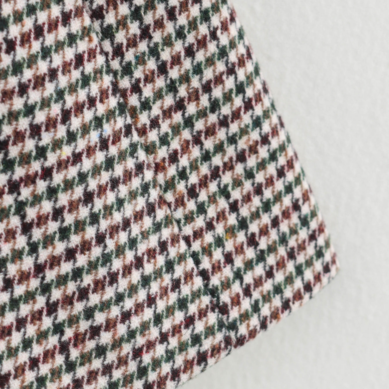 Langry winter retro casual blazer in red green white houndstooth fashion fabric