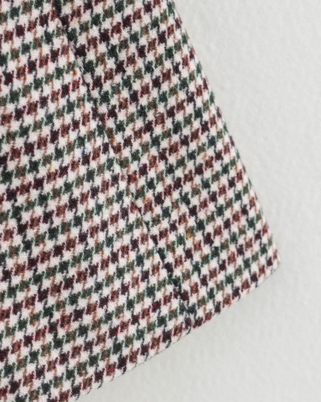 Langry winter retro casual blazer in red green white houndstooth fashion fabric