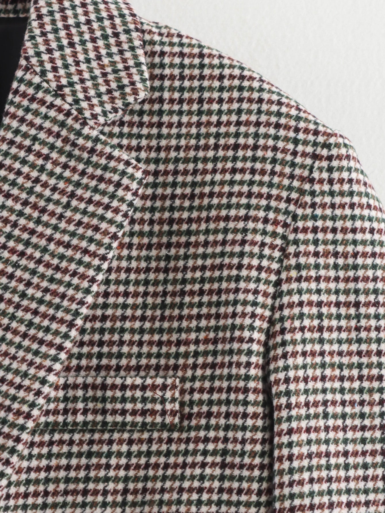Green houndstooth wool blazer from Langry fashion ملابس