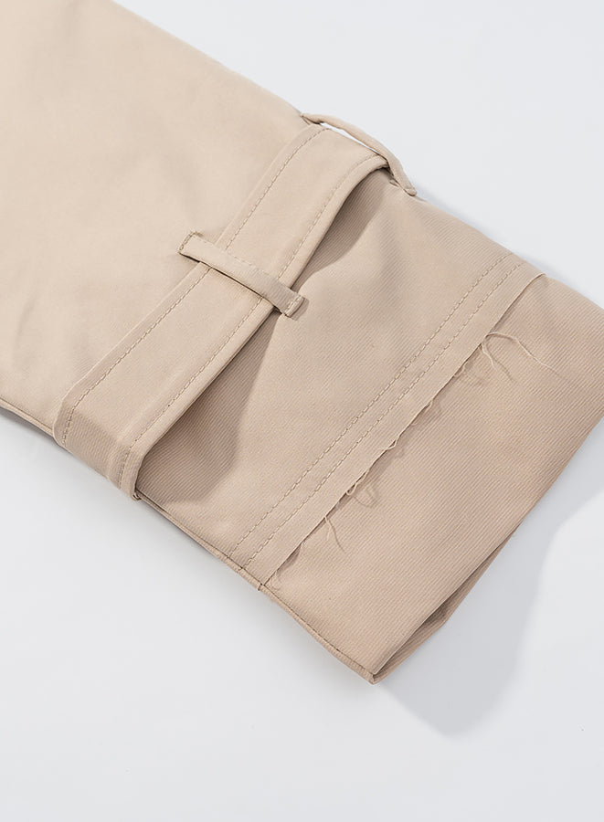 Langry fashion beige canvas tote bag with buckle closure for ملابس