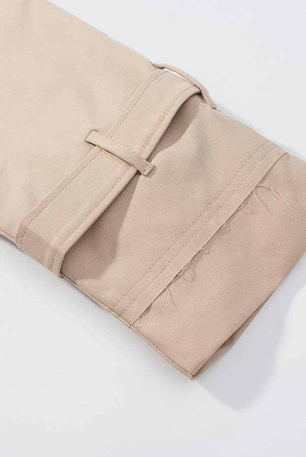 Langry fashion beige canvas tote bag with buckle closure for ملابس