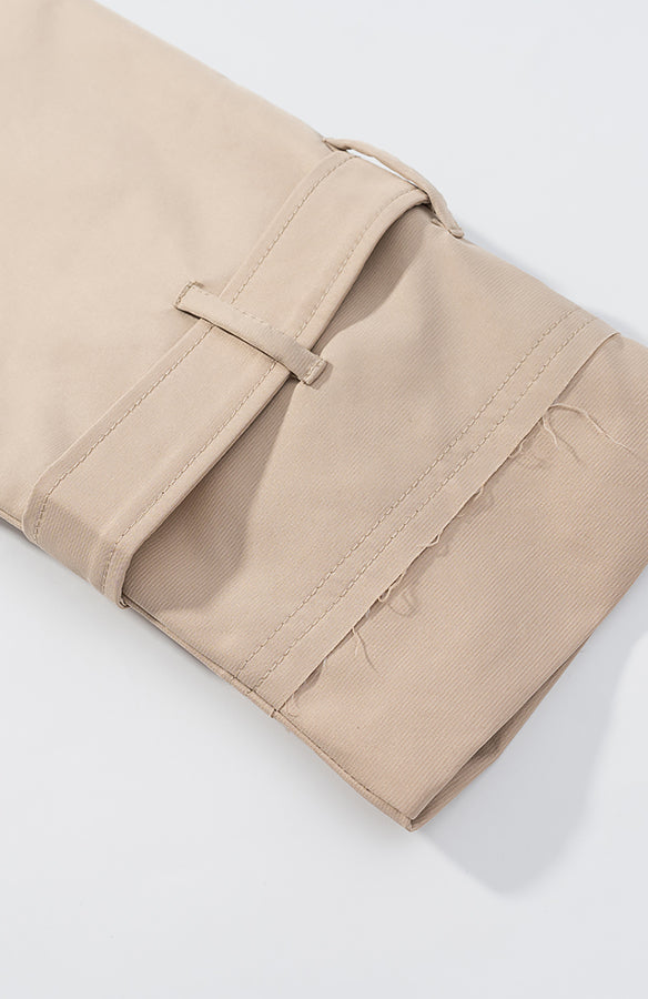 Langry fashion beige canvas tote bag with buckle closure for ملابس