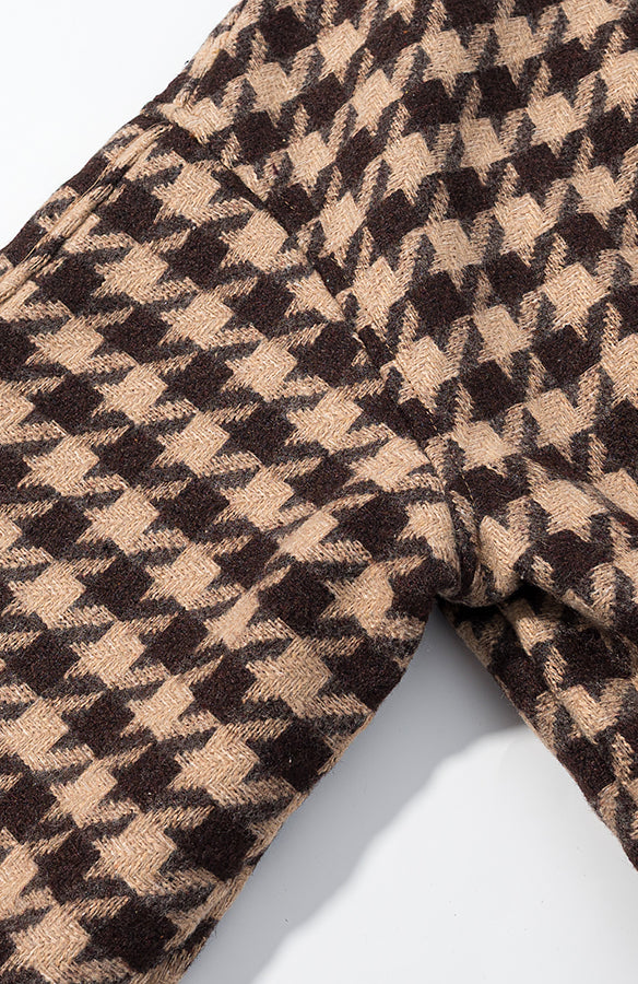 Brown and beige houndstooth langry fashion leggings from Classic Fashionable Stylish Two Piece Set