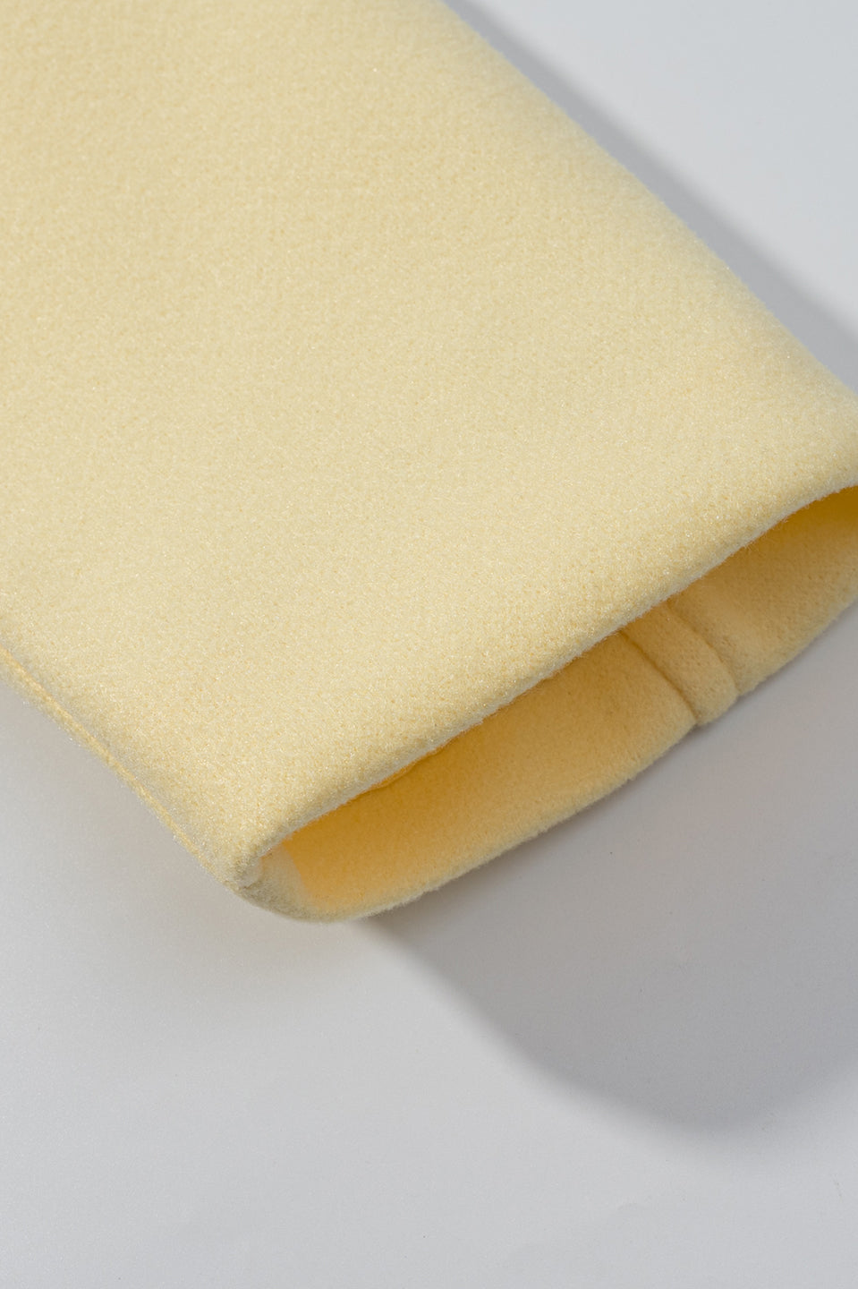 Langry fashion yellow leather wristband with textured pattern and rolled edge