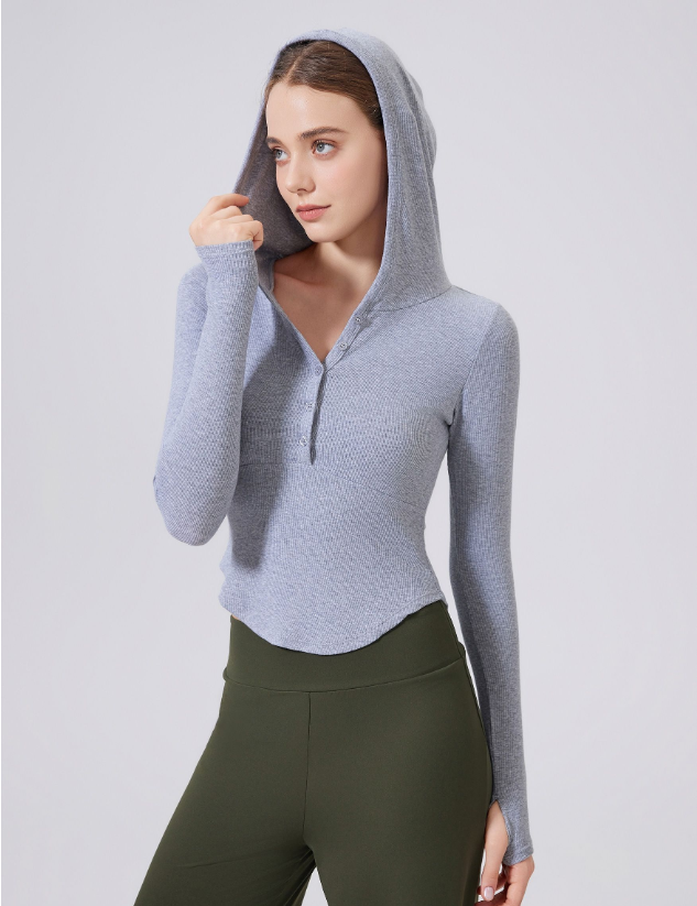 Warm Hoodie Slimming Tops Outerwear Workout
