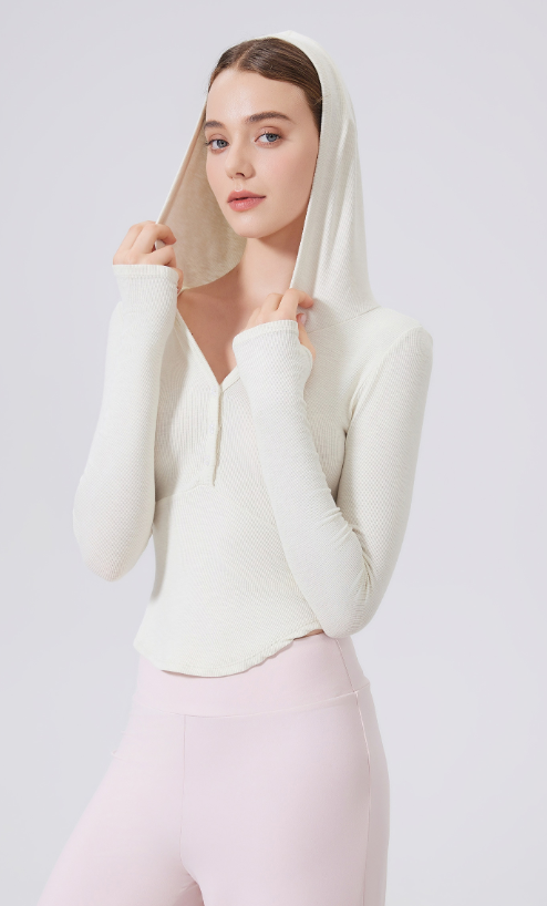 Warm Hoodie Slimming Tops Outerwear Workout