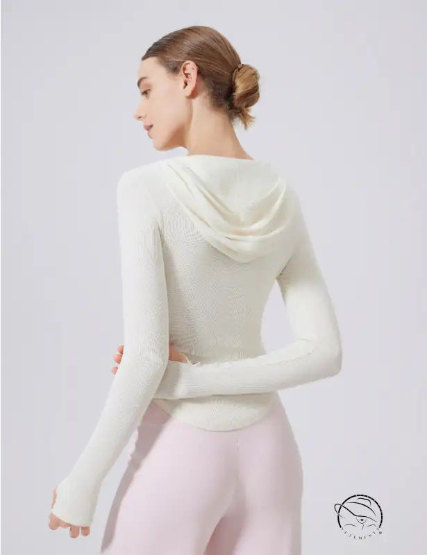 Warm Hoodie Slimming Tops Outerwear Workout