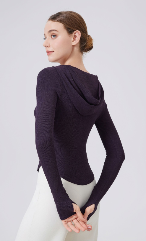 Warm Hoodie Slimming Tops Outerwear Workout