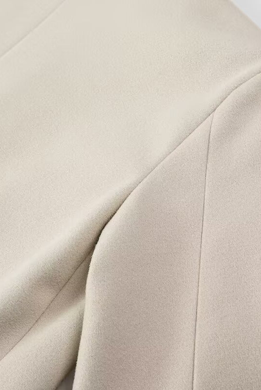 Beige cotton bed skirt with subtle texture in Langry fashion ملابس