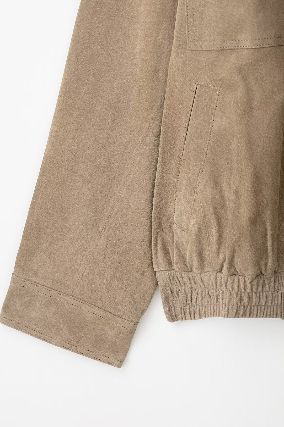 Elegant Langry fashion beige corduroy jogger pants with pockets